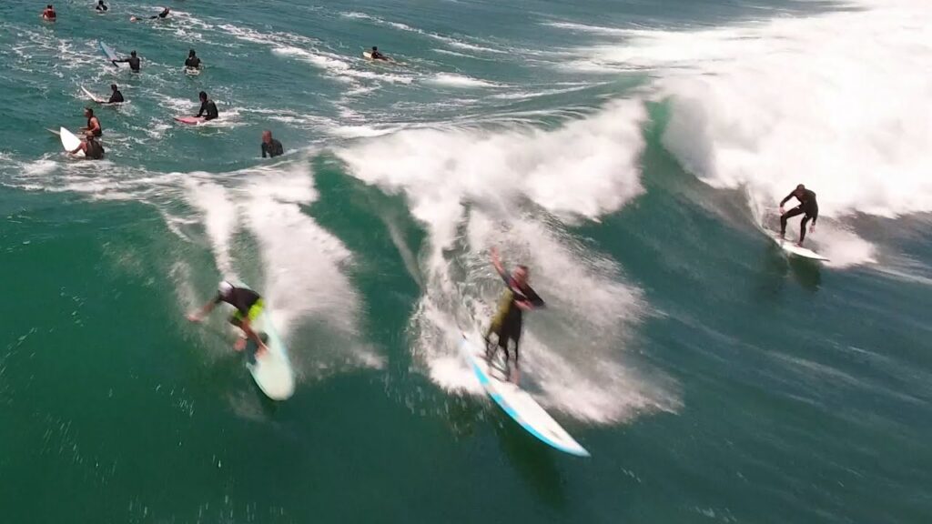Surfing in Malibu